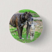 Pit Bull und Cat Button (Vorderseite)