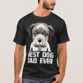 Pit Bull Vater Bester Vater Pitbull Raglan Basebal T-Shirt (Vorderseite)