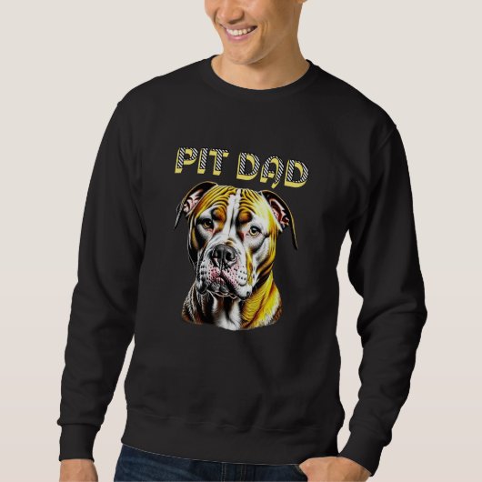 Pit Bull Vater | Hunde Lover Sweatshirt (Vorderseite)
