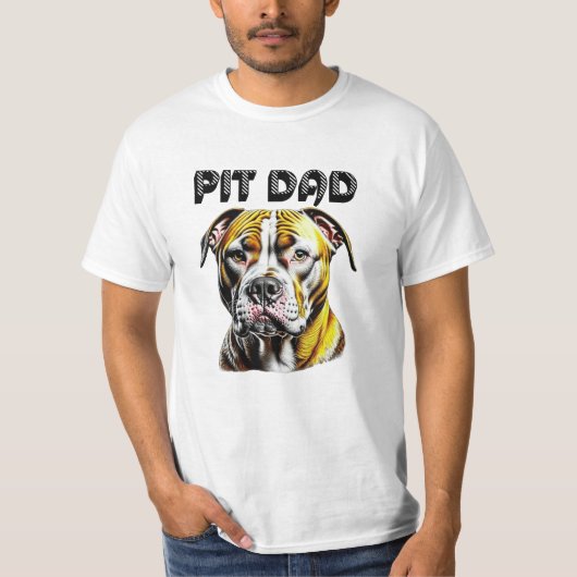 Pit Bull Vater | Hunde Lover T-Shirt (Vorderseite)