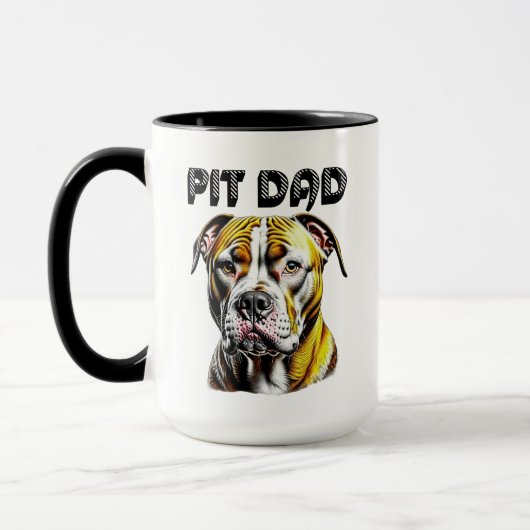 Pit Bull Vater | Hunde Lover Tasse (Links)