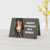 PIT BULL VATERTAG KARTE (Gelbe Blume)