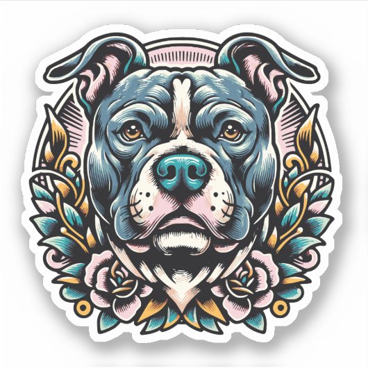 Pit Bull Vinyl Waterproof Hundekleber Aufkleber (Vorderseite)