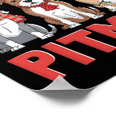 Pit Bull Weihnachtsbaum Lichter Xmas Merry Pi Poster (Ecke)