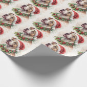 Pit Bull Weihnachtspapier Geschenkpapier (Ecke)