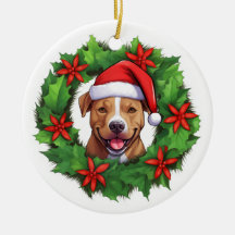 Pit Bull Weihnachtsschmuck