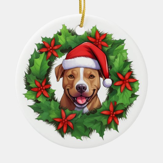 Pit Bull Weihnachtsschmuck (Vorne)