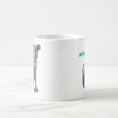 Pit Bull Welpenhund mit Brille Personalisiert Kaffeetasse (Mittel)