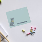 Pit Bull Welpenhund mit Brille Personalisiert Post-it Klebezettel