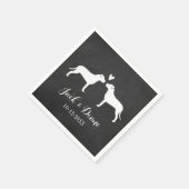 Pit Bulls Hochzeitskuppel mit benutzerdefiniertem  Serviette (Ecke)