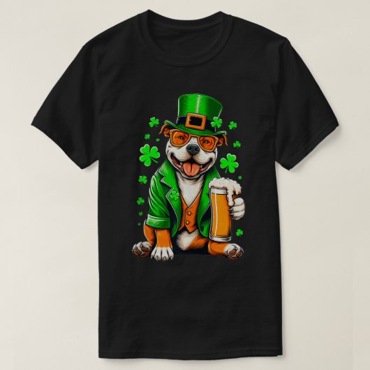 Pit Bulls Kostüm Saint Paddys Day for Lover Dog T T-Shirt (Design vorne)