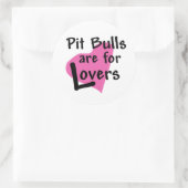 Pit Bulls sind für Lovers Aufkleber (Tasche)
