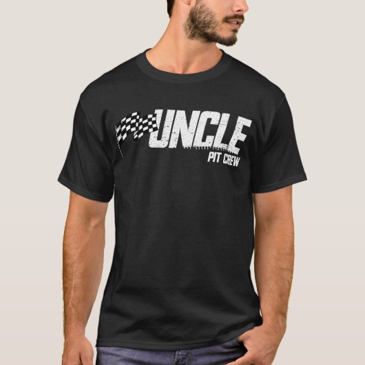 Pit Crew Onkel Race Birthday Matching Family Onkel T-Shirt (Vorderseite)