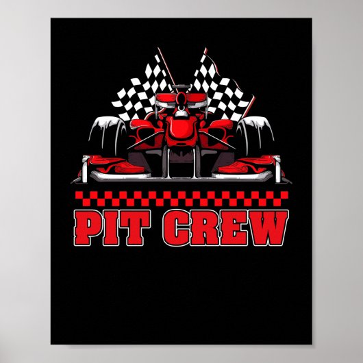 PIT CREW Race Car Poster (Vorne)