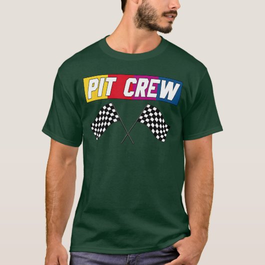 PIT CREW Renn T-Shirt für Partys (Vorderseite)