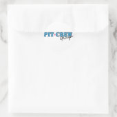 Pit-Crew Runder Aufkleber (Tasche)