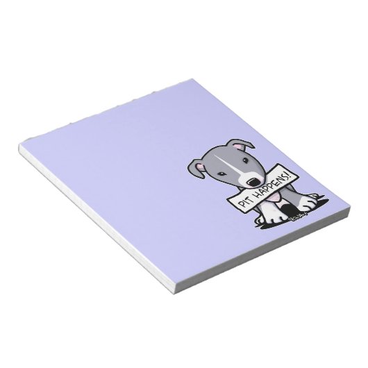 Pit Happens Pitbull Notepad Notizblock (angewinkelt)