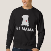 Pit Mama Pit bull Mama Hund Adoption Hund Eltern Sweatshirt (Vorderseite)