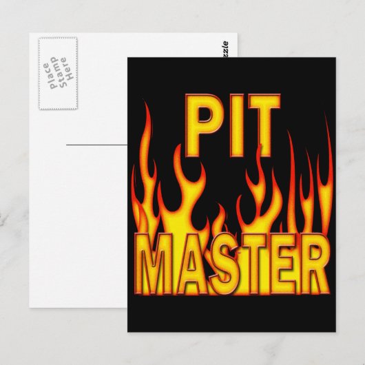 Pit Master Postkarte (Vorne/Hinten)