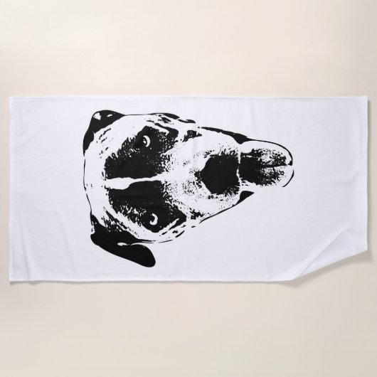 Pit Mix Tinte Kunst Strandtuch (Vorderseite)