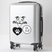 Pit Pull-Liebe Aufkleber (Koffer)