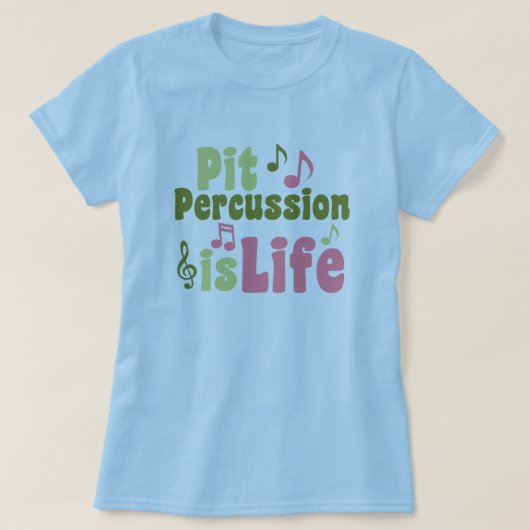 Pit Schlagzeug ist das Leben T-Shirt (Design vorne)