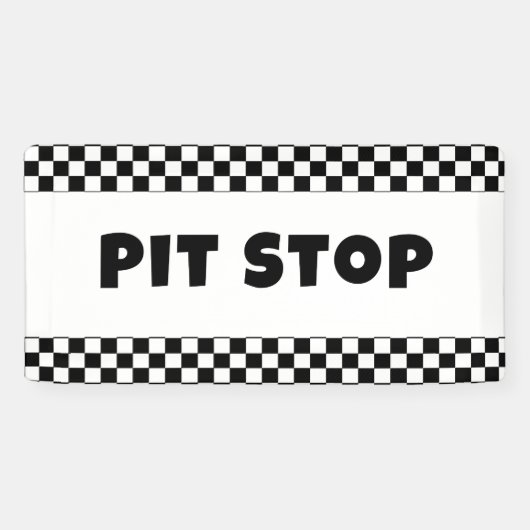 Pit Stop Party Welcome Banner | Racing Birthday  (Horizontal)