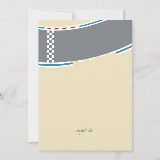 Pit Stopp-Einladung Einladung (Rückseite)