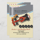 Pit Stopp-Einladung Einladung (Vorne/Hinten)