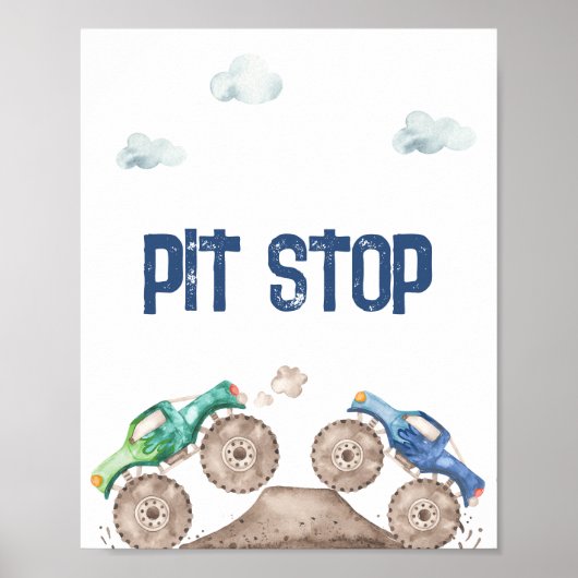 Pit Stopp Monster Truck Poster (Vorne)
