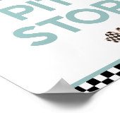Pit Stopp Race Auto Geburtstagsparty Unterzeichnun Poster (Ecke)