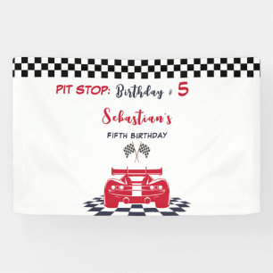 Pit Stopp Race Kindergeburtstag Banner