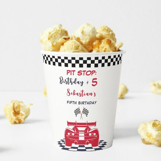 Pit Stopp Race Kindergeburtstag Pappbecher