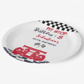 Pit Stopp Race Kindergeburtstag Pappteller (Schrägansicht)