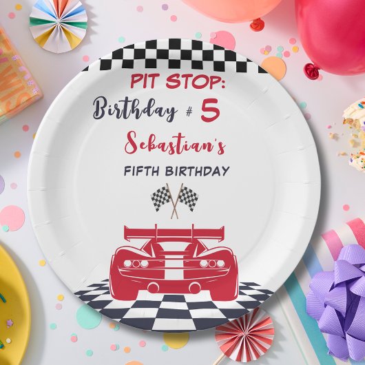 Pit Stopp Race Kindergeburtstag Pappteller