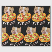 Pit-zza! Pit Bull & Pizza T - Shirt Kaffee Tasse Geschenkpapier (Flach)