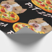 Pit-zza! Pit Bull & Pizza T - Shirt Kaffee Tasse Geschenkpapier (Ecke)