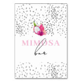 Pitaya Dragon Fruit Baby Sprinkle Tafelschilder Tischnummer (Rückseite)