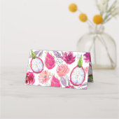 Pitaya Dragon Fruit Elegante Baby Sprinkle Platzkarte (Rückseite)