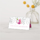 Pitaya Dragon Fruit Elegante Baby Sprinkle Platzkarte (Vorderseite)