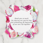 Pitaya Dragon Fruit Wedding Vielen Dank Geschenkanhänger (Rückseite)