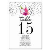 Pitaya Hochzeitskarte Tischnummer (Vorderseite)