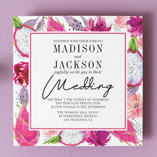 Pitaya Summer Wedding Einladung