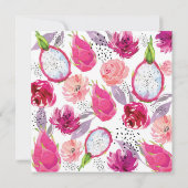 Pitaya Summer Wedding Einladung (Rückseite)