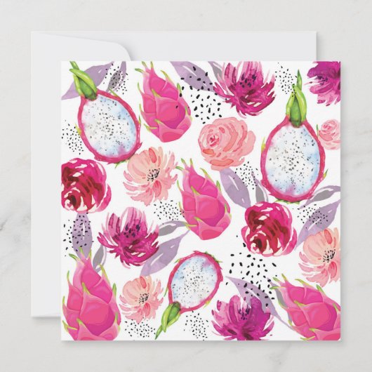 Pitaya Summer Wedding Einladung (Rückseite)