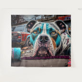 PitBlue Wandteppich (Vorderseite (Horizontal))