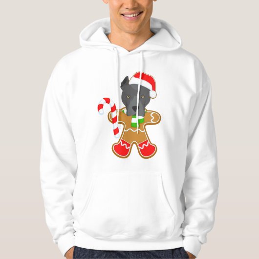Pitbulant-amerikanische Weihnachtszeit Hoodie (Vorderseite)