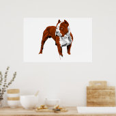 Pitbuldruck Poster (Küche)