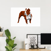 Pitbuldruck Poster (Heimbüro)