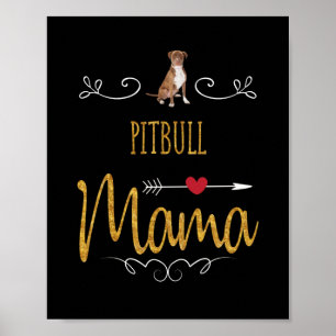 Pitbuler Liebe Mama Poster